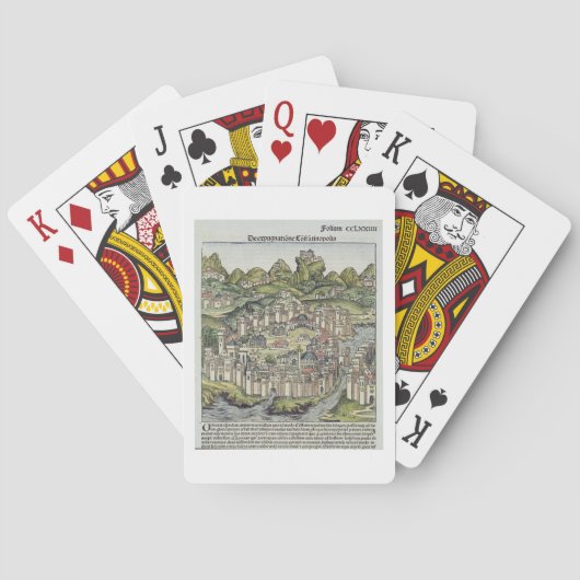 Uitzicht van de afgeroepen stad Constantinopel uit Pokerkaarten (Achterkant)
