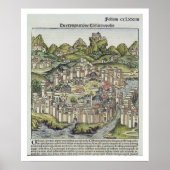 Uitzicht van de afgeroepen stad Constantinopel uit Poster (Voorkant)
