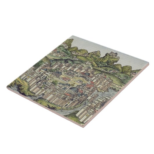 Uitzicht van de afgeroepen stad Constantinopel uit Tegeltje (Zijkant)