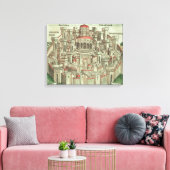 Uitzicht van de afgeroepen stad Jeruzalem met T Canvas Afdruk (Insitu (Woonkamer))