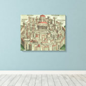 Uitzicht van de afgeroepen stad Jeruzalem met T Canvas Afdruk (Insitu (Houten vloer))
