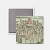 Uitzicht van de afgeroepen stad Jeruzalem met T Magneet (Voorkant / Achterkant)