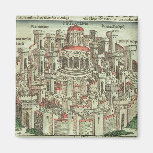 Uitzicht van de afgeroepen stad Jeruzalem met T Magneet (Voorkant)