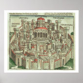 Uitzicht van de afgeroepen stad Jeruzalem met T Poster (Voorkant)