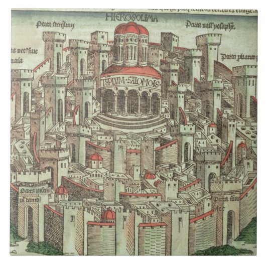 Uitzicht van de afgeroepen stad Jeruzalem met T Tegeltje (Voorkant)