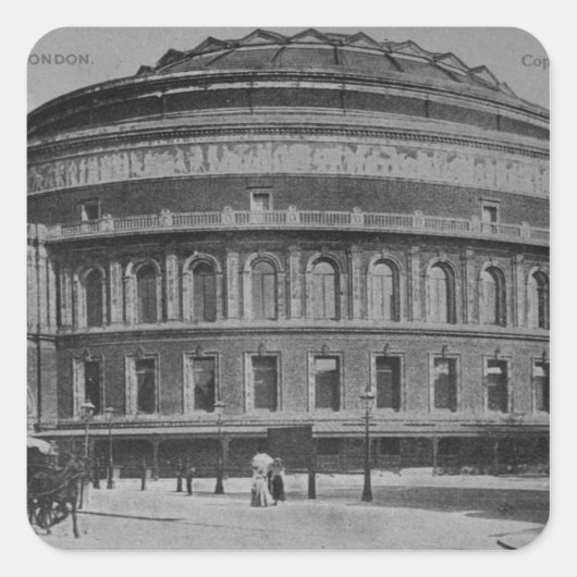 Uitzicht van de Albert Hall, c.1900 Vierkante Sticker (Voorkant)