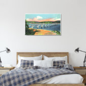 Uitzicht van de Alsea Bay Bridge Canvas Afdruk (Insitu (Slaapkamer))