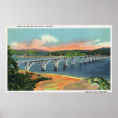 Uitzicht van de Alsea Bay Bridge Poster (Voorkant)