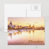 Uitzicht van de Altstadt over de Elbe in Dresden Briefkaart (Voorkant / Achterkant)