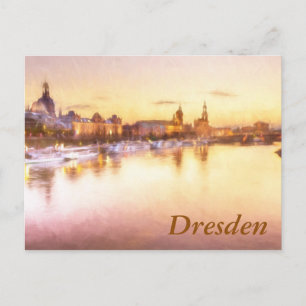 Uitzicht van de Altstadt over de Elbe in Dresden Briefkaart