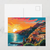 Uitzicht van de Amalfikust Italië Briefkaart (Voorkant / Achterkant)