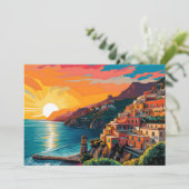 Uitzicht van de Amalfikust Italië Kaart (Staand voorkant)