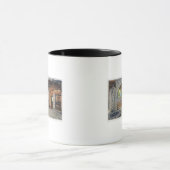 Uitzicht van de Amerikaanse, Britse en Franse vlag Mok (Midden)