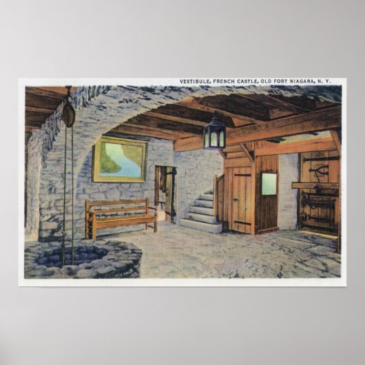 Uitzicht van de Amerikaanse, Britse en Franse vlag Poster (Voorkant)