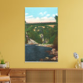 Uitzicht van de Amerikaanse Hoedbrug, route 9 Canvas Afdruk (Insitu (Woonkamer))