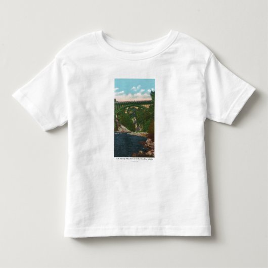 Uitzicht van de Amerikaanse Hoedbrug, route 9 Kinder Shirts (Voorkant)