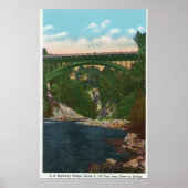 Uitzicht van de Amerikaanse Hoedbrug, route 9 Poster (Voorkant)