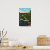 Uitzicht van de Amerikaanse Hoedbrug, route 9 Poster (Keuken)