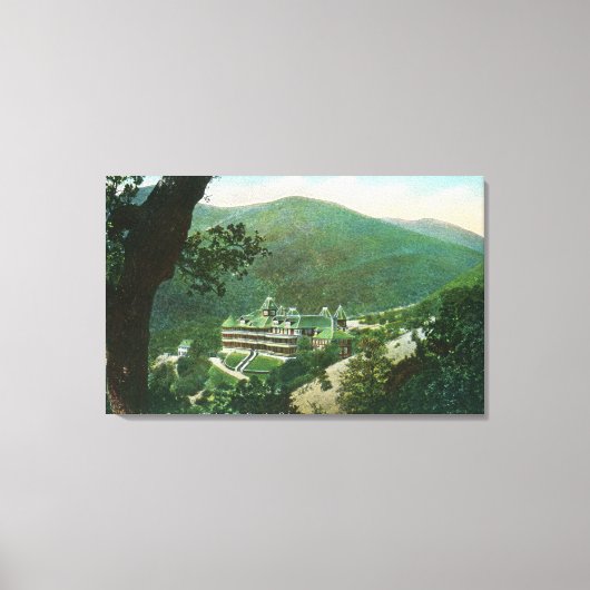 Uitzicht van de antenne van Witter Springs Hotel E Canvas Afdruk (Voorkant)