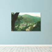 Uitzicht van de antenne van Witter Springs Hotel E Canvas Afdruk (Insitu (Houten vloer))