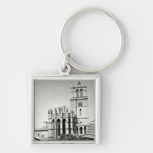 Uitzicht van de apse en de toren, gebouwd sleutelhanger (Voorkant)