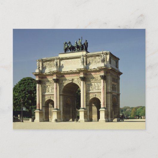 Uitzicht van de Arc de Triomphe du Carrousel Briefkaart (Voorkant)