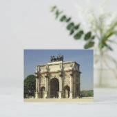 Uitzicht van de Arc de Triomphe du Carrousel Briefkaart (Staand voorkant)