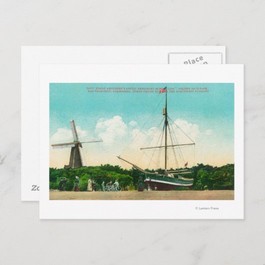 Uitzicht van de Arctische Sloop van Amundsen Briefkaart (Voorkant / Achterkant)