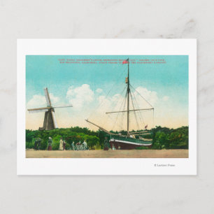 Uitzicht van de Arctische Sloop van Amundsen Briefkaart