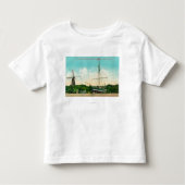 Uitzicht van de Arctische Sloop van Amundsen Kinder Shirts (Voorkant)