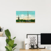 Uitzicht van de Arctische Sloop van Amundsen Poster (Thuiskantoor)