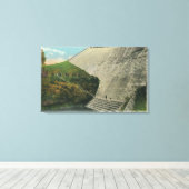 Uitzicht van de Ashokan Reservoir Dam Canvas Afdruk (Insitu (Houten vloer))