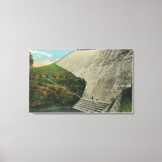 Uitzicht van de Ashokan Reservoir Dam Canvas Afdruk (Voorkant)