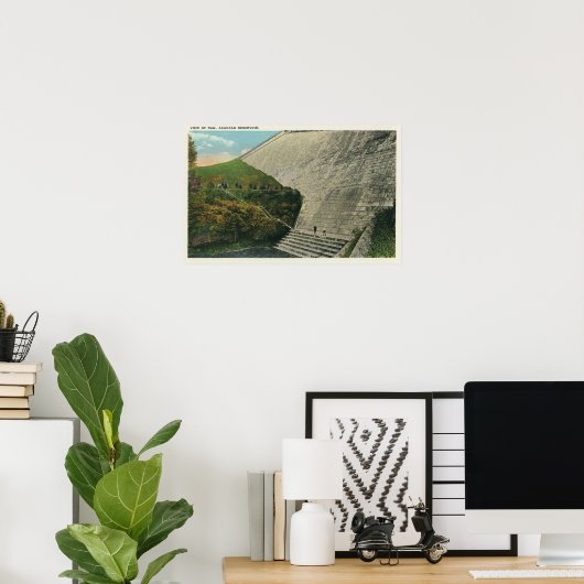 Uitzicht van de Ashokan Reservoir Dam Poster (Thuiskantoor)