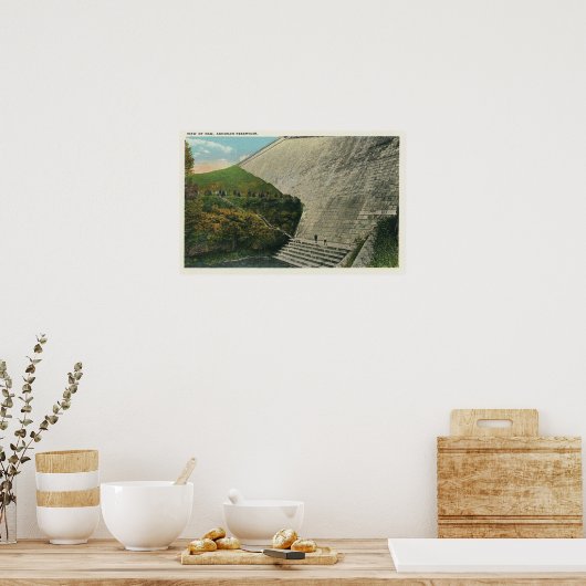 Uitzicht van de Ashokan Reservoir Dam Poster (Keuken)