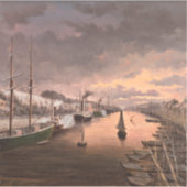 Uitzicht van de Aura in Turku Sticker (Voorkant)