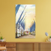 Uitzicht van de Avenue of Flags, Wereldbeurs 1934 Canvas Afdruk (Insitu (Woonkamer))