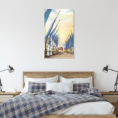 Uitzicht van de Avenue of Flags, Wereldbeurs 1934 Canvas Afdruk (Insitu (Slaapkamer))
