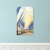 Uitzicht van de Avenue of Flags, Wereldbeurs 1934 Canvas Afdruk (Insitu (Houten vloer))