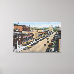 Uitzicht van de Avenue Wenatchee Canvas Afdruk