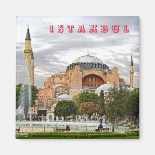 Uitzicht van de Aya Sophia. (Hagia Sophia Museum). Magneet