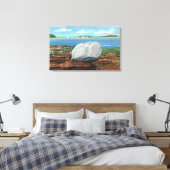 Uitzicht van de baai en de balanssteen van de Fran Canvas Afdruk (Insitu (Slaapkamer))
