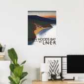 Uitzicht van de baai en het Poster van Cliffs (Thuiskantoor)