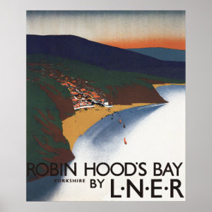 Uitzicht van de baai en het Poster van Cliffs