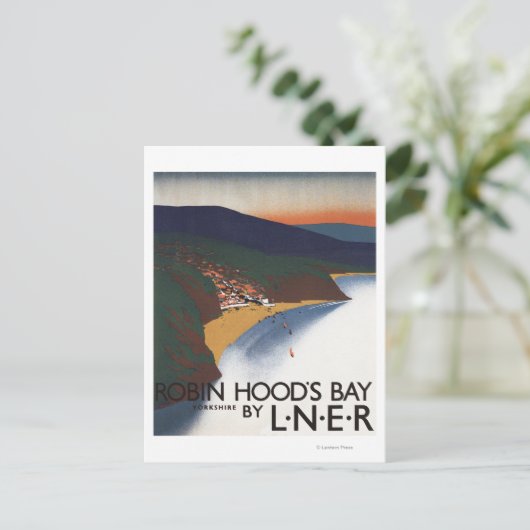 Uitzicht van de baai en het Poster van Cliffs Briefkaart (Staand voorkant)