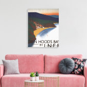 Uitzicht van de baai en het Poster van Cliffs Canvas Afdruk (Insitu (Woonkamer))