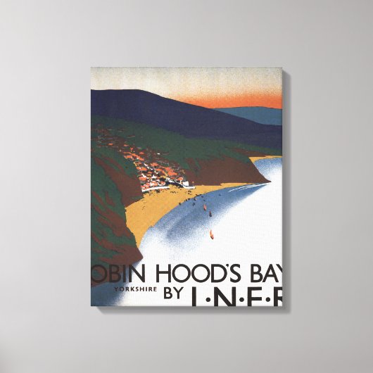 Uitzicht van de baai en het Poster van Cliffs Canvas Afdruk (Voorkant)