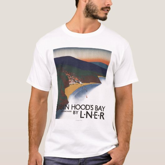 Uitzicht van de baai en het Poster van Cliffs T-shirt (Voorkant)