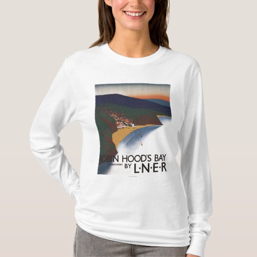 Uitzicht van de baai en het Poster van Cliffs T-shirt (Voorkant)