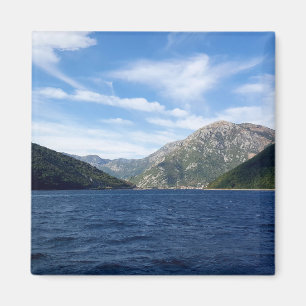 Uitzicht van de baai van Boka Kotorska, Montenegro Magneet